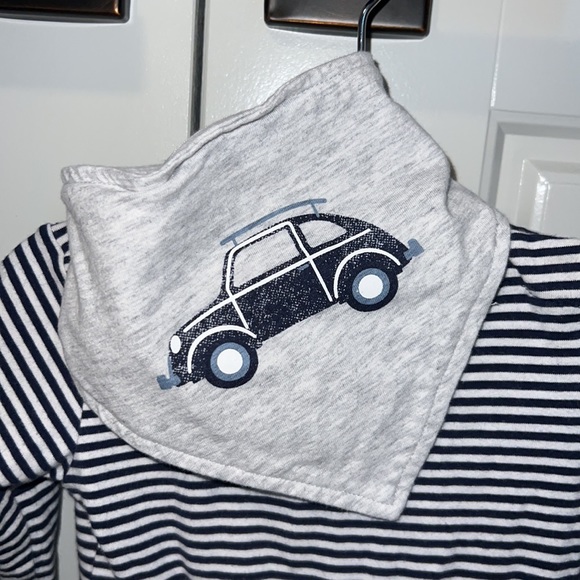 Bloomie’s Boys’ Striped Coverall & Bib Set. Size 6 months. - Picture 2 of 5